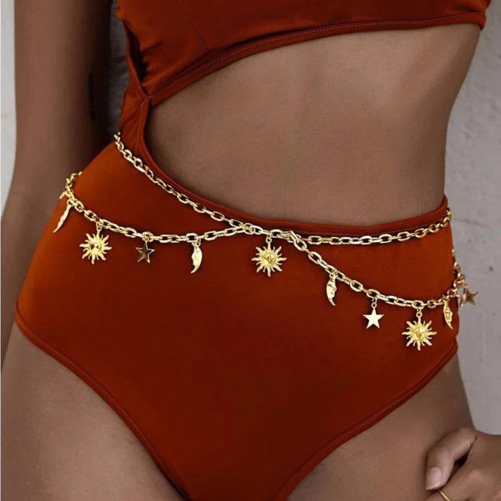 sun and moon body chain